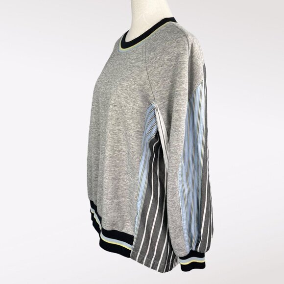 BCBGMAXAZRIA Striped Sleeve Sweater Top Oversized XS - Picture 3 of 11